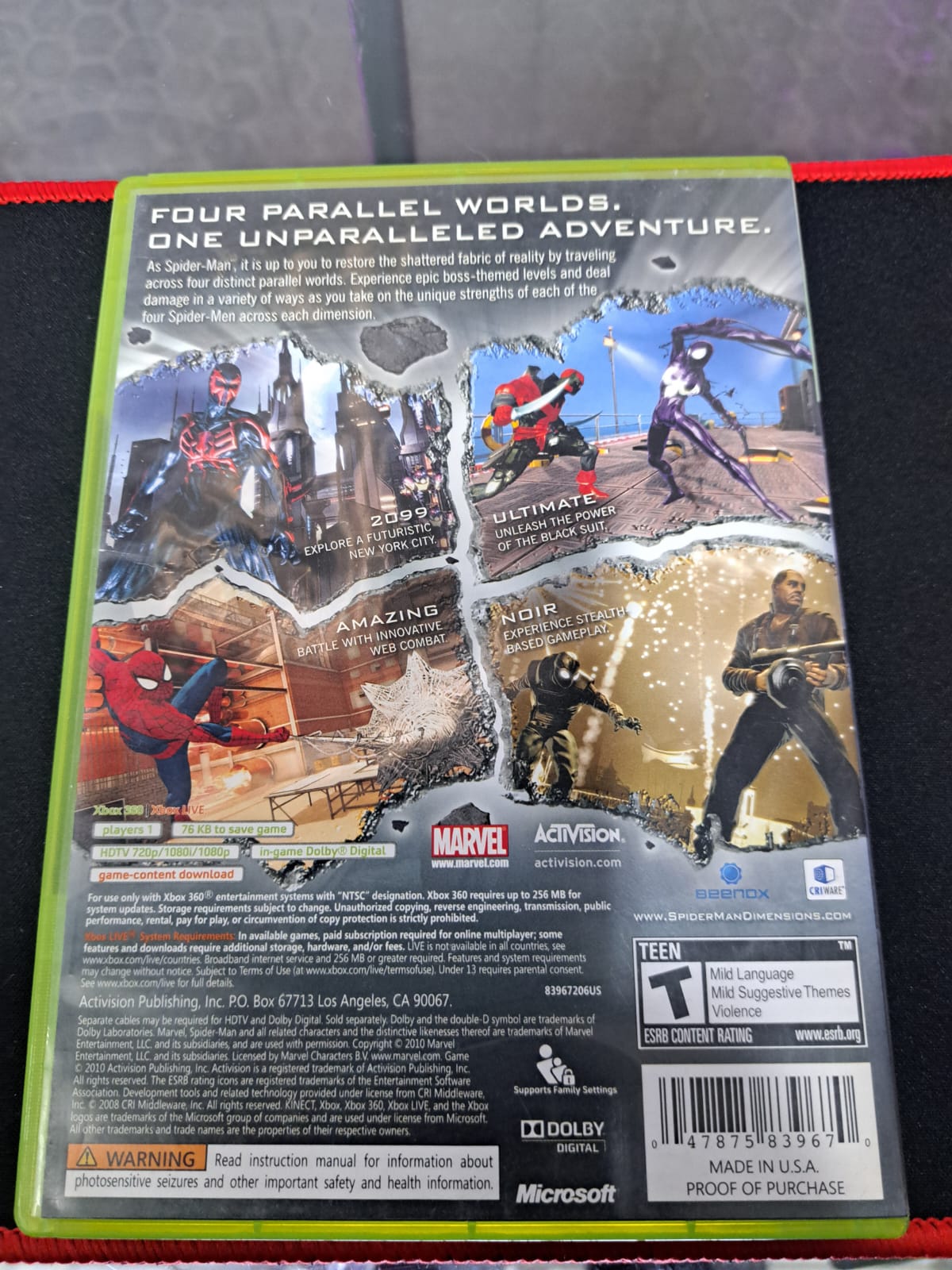 Spiderman: Shattered Dimensions Xbox 360/Usado - Imagen 4