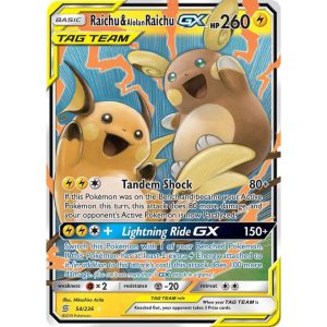 Raichu & Alolan Raichu GX 54/236 INGLÉS